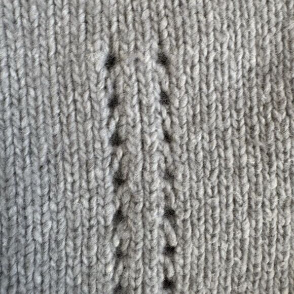 Sundance Turtleneck Sweater Long MEDIUM Merino Wool Grey Mixed Media Cozy & Soft - Picture 15 of 16